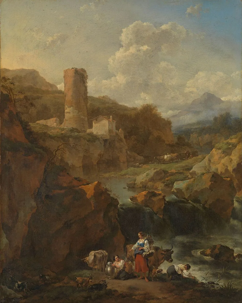 Italian landscape, Nicolaes Pieterszoon Berchem