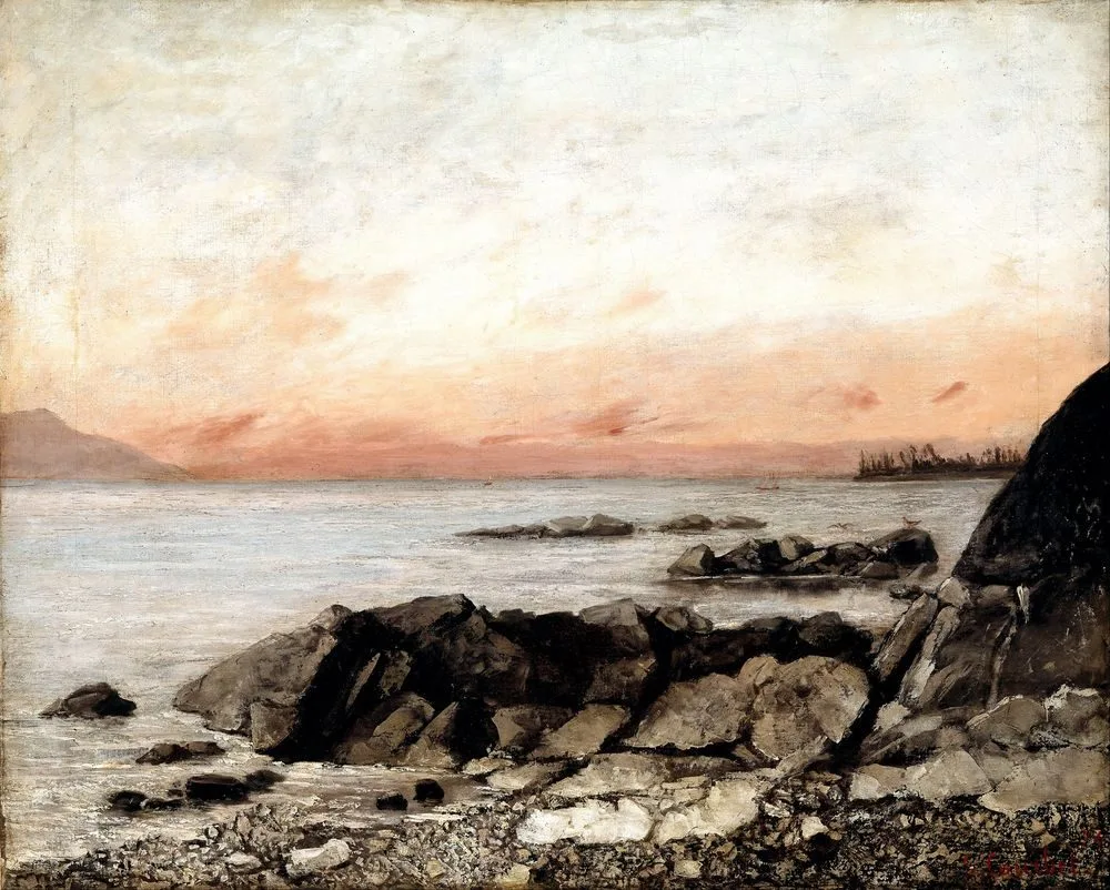 Sunset, Vevey, Switzerland, Gustave Courbet