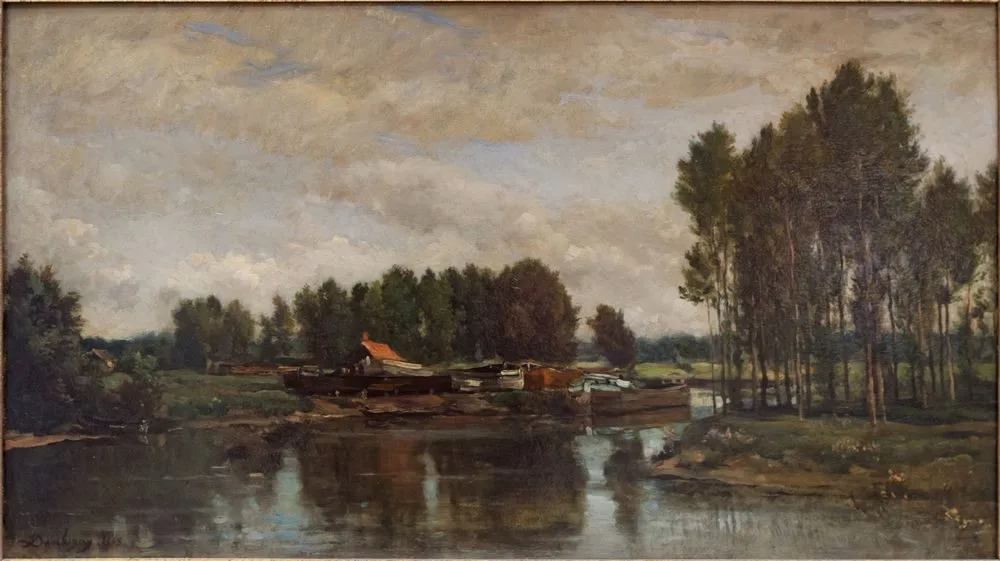 Boats on the Oise, Charles-François Daubigny