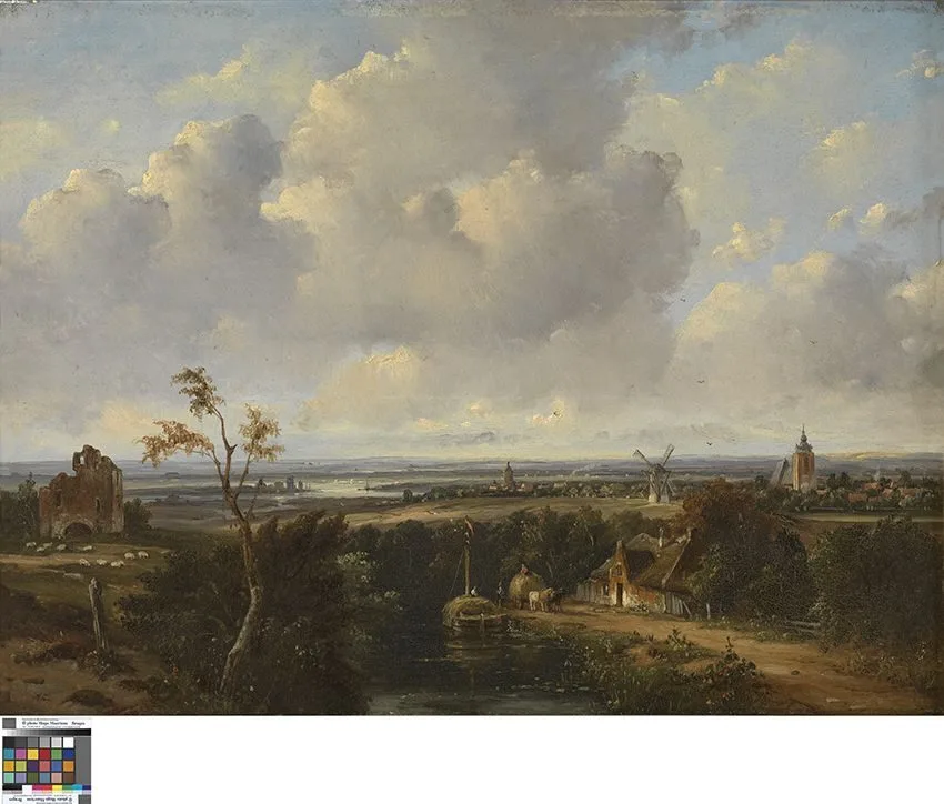 Landschap in Holland, Andreas Schelfhout