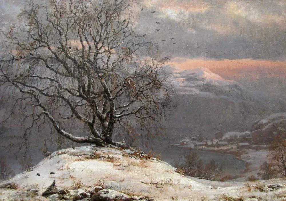 The Slinde Birch, Winter, Johan Christian Dahl
