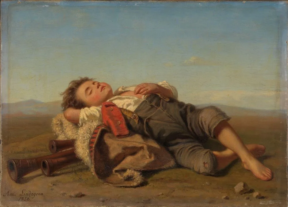 The sleeping shepherd boy