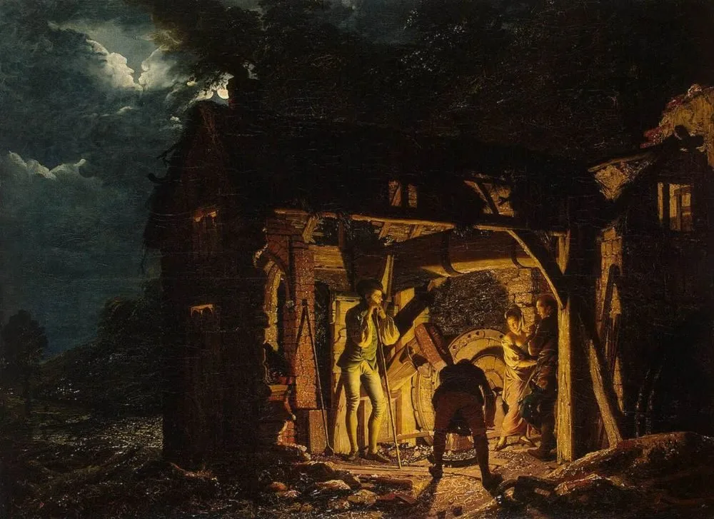 Iron Forge Viewed from Without, Joseph Wright of Derby