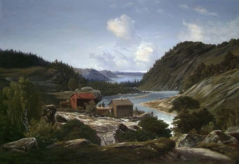 Landscape with a Sawmill, Ferdinand Jonas Gjøs