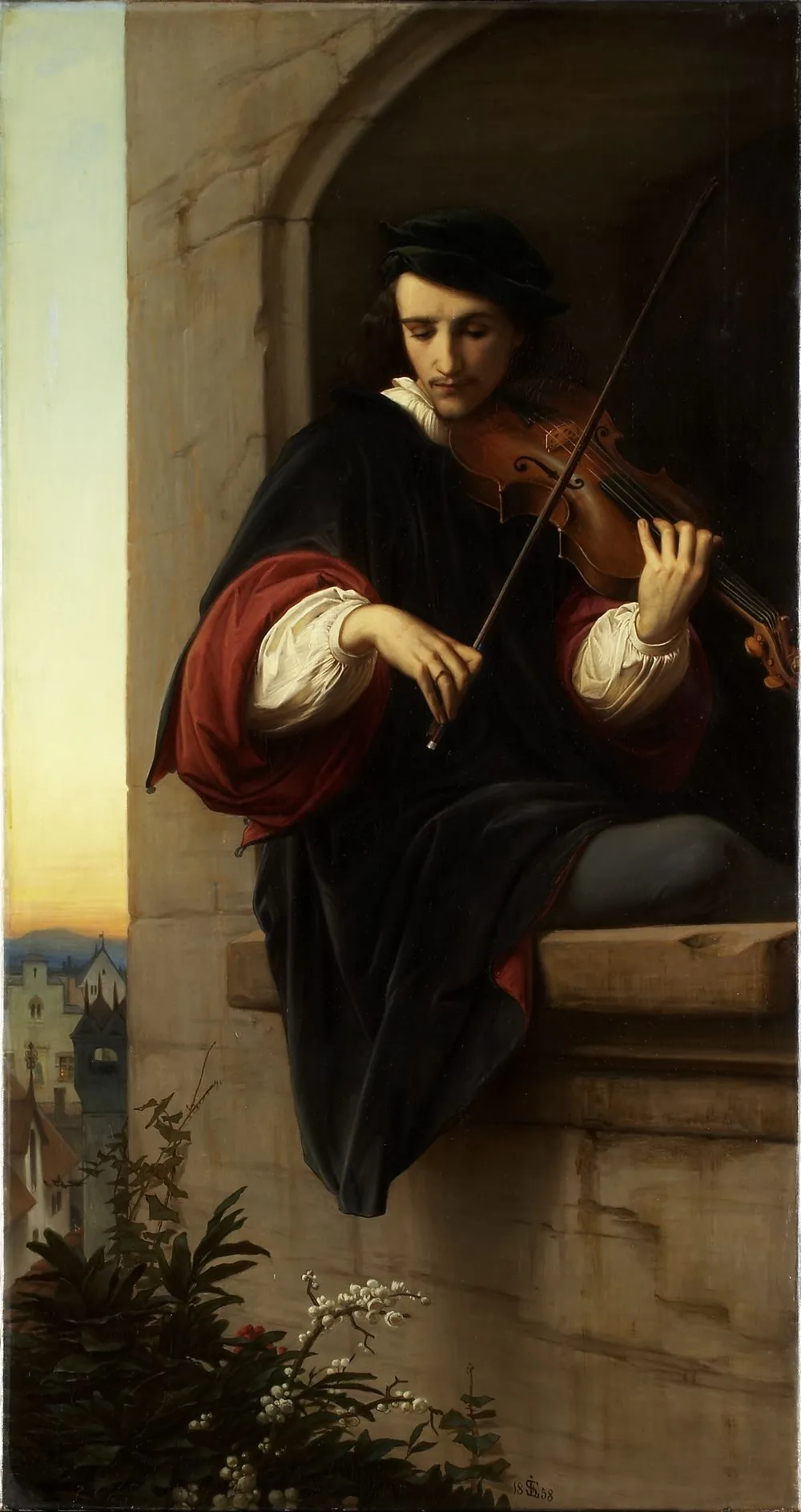 Violinist in the Belfry Window, Eduard von Steinle