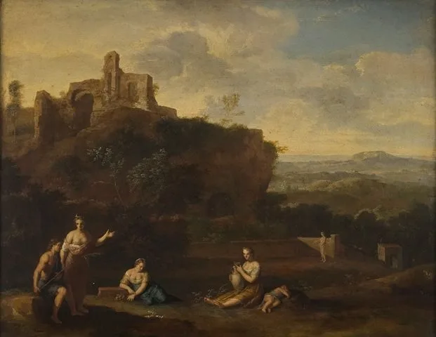Idyllic Landscape with Fortress, Gerard Hoet