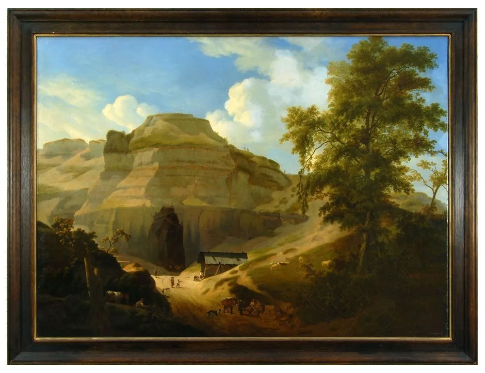 View of a stone quarry in Bellevillé, Abraham Teerlink