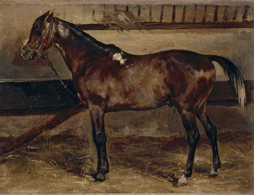 Cheval brun à l’écurie, Théodore Géricault