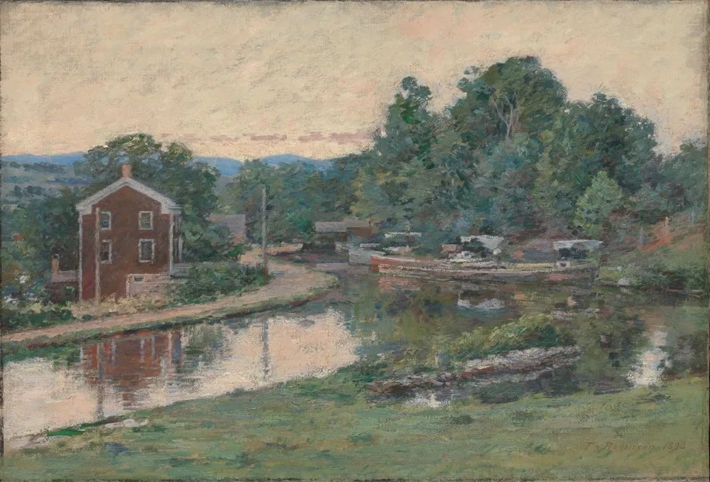 Evening at the Lock, Napanoch, New York, Theodore Robinson