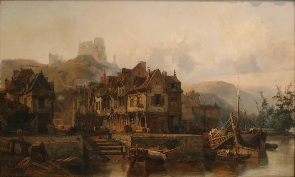 Vue des bords de la Seine aux Andelys