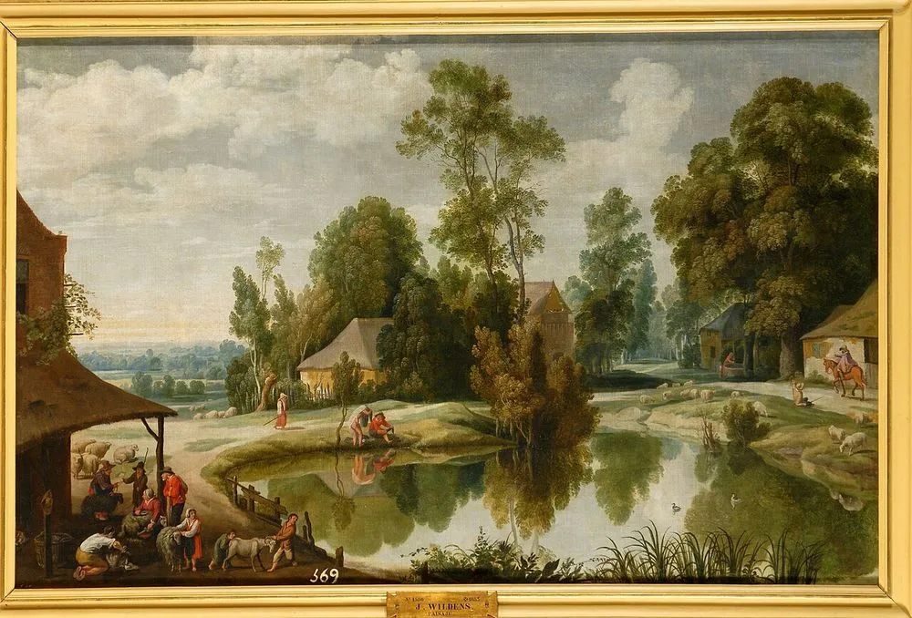 Landscape with peasants, Jan Wildens