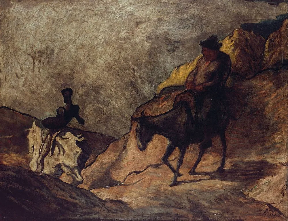 Don Quixote and Sancho Panza, Honoré Daumier