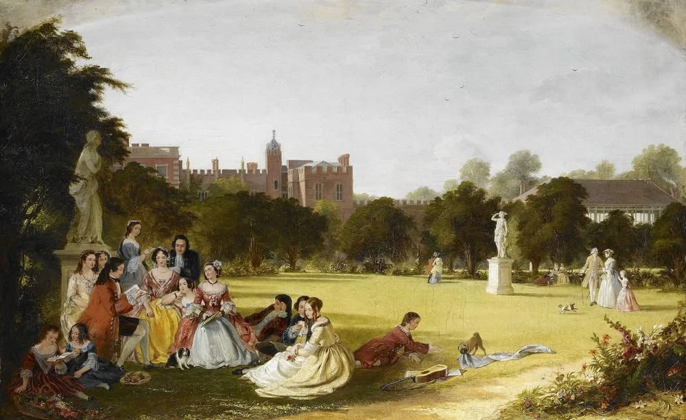 A Summer Afternoon at Hampton Court, James Digman Wingfield