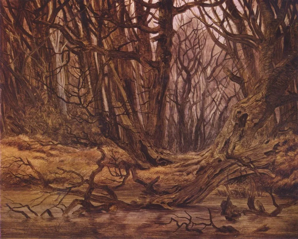 Forest in late autumn, Caspar David Friedrich