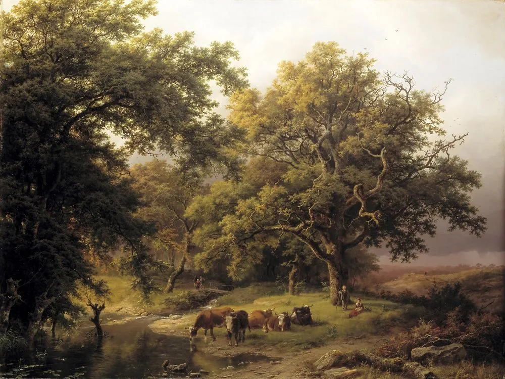 Brook by the Edge of the Woods, Barend Cornelis Koekkoek
