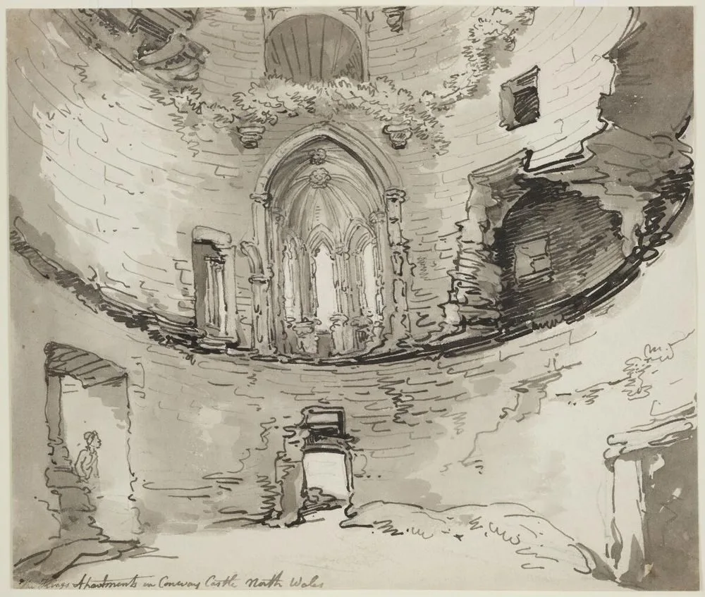 The King’s apartments in Conway Castle North Wales, Thomas Rowlandson