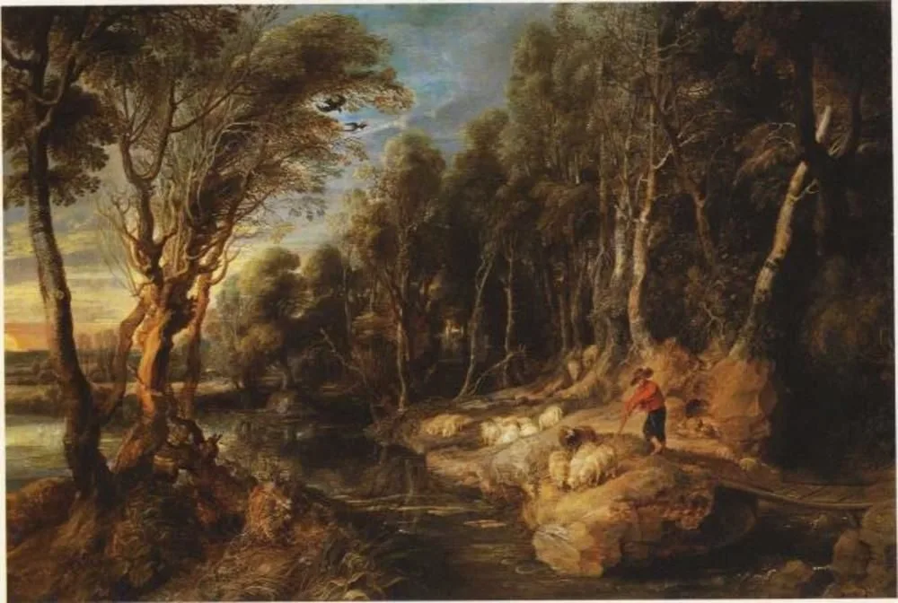 A Shepherd with his Flock in a Woody Landscape, Peter Paul Rubens