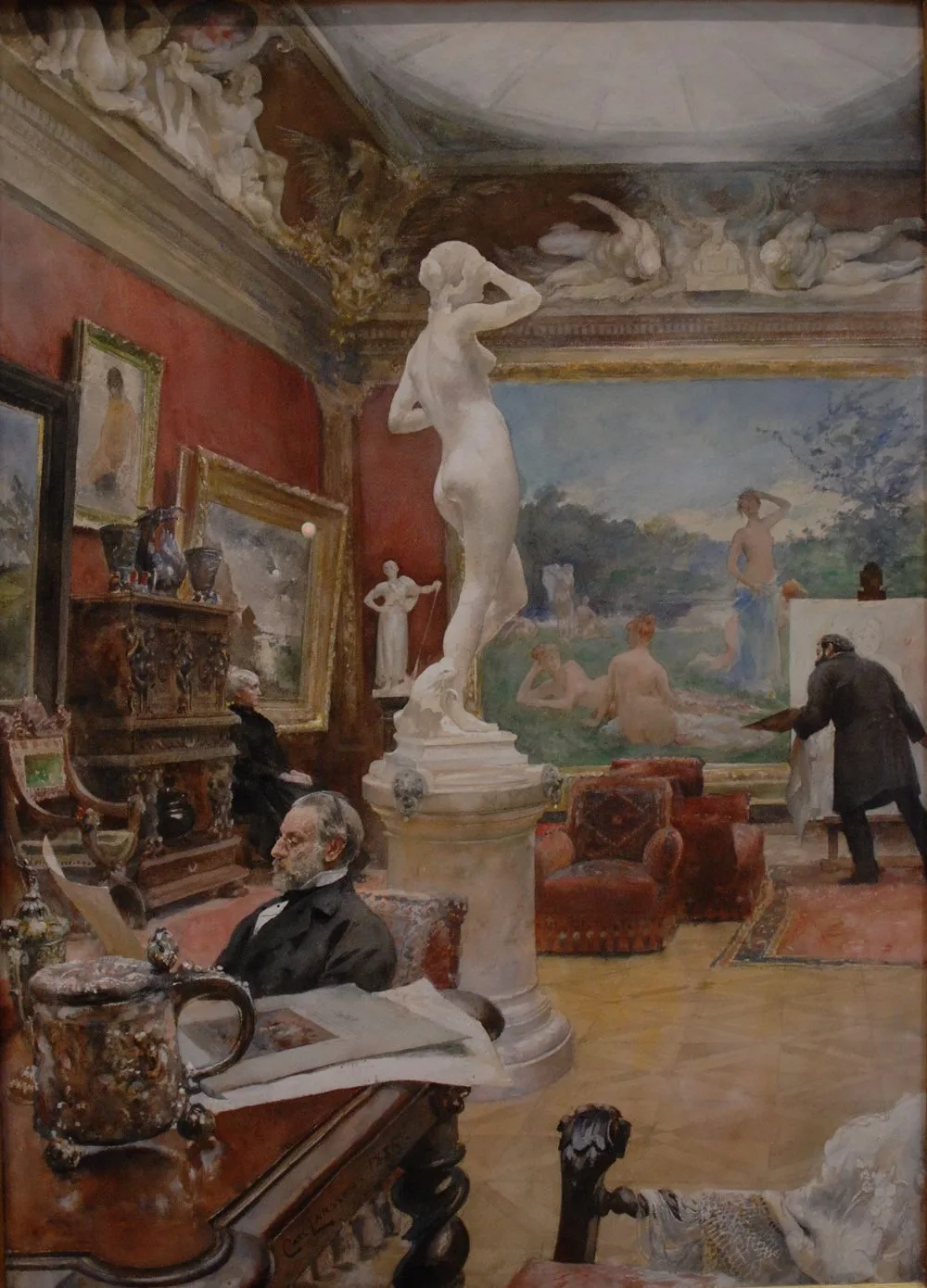 Interior of the Fürstenberg Gallery, Carl Larsson