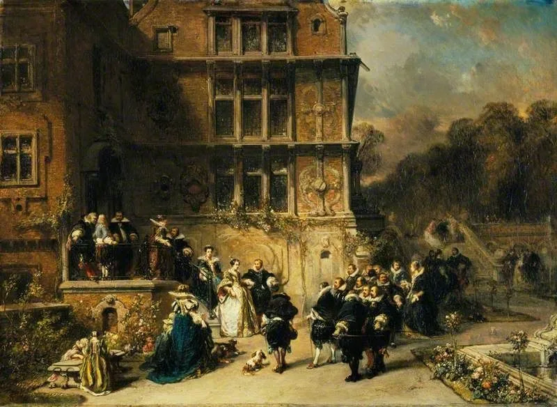 Court Reception at a Château, Eugène Isabey