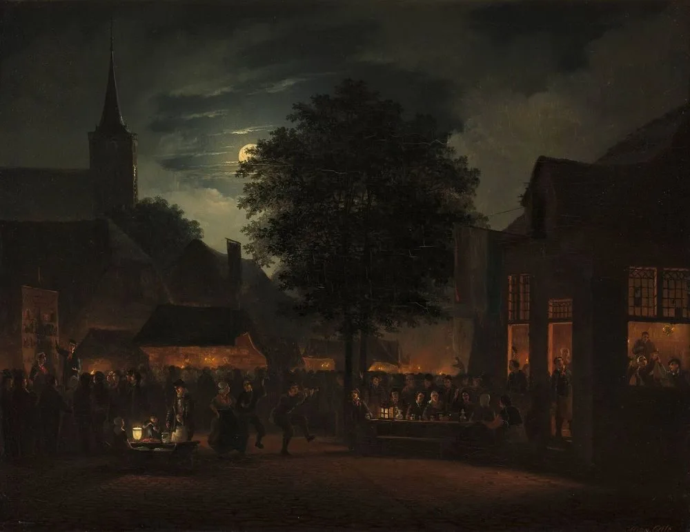 Village fair by night, Hendrik Gerrit ten Cate