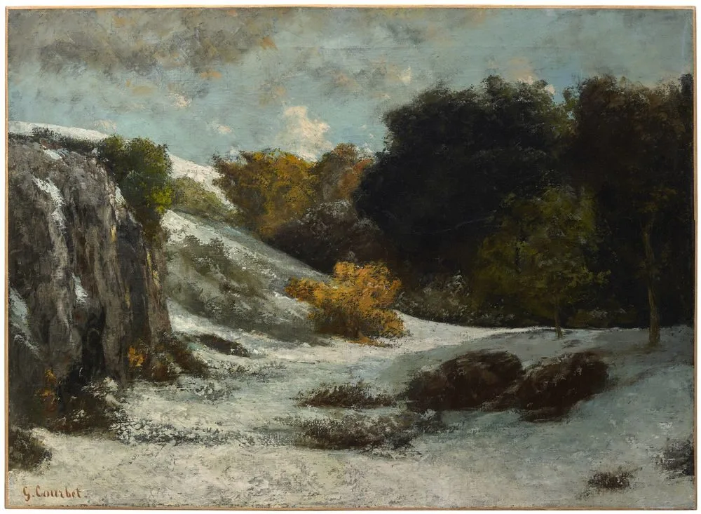 Landscape under snow (Paysage sous la neige), Gustave Courbet