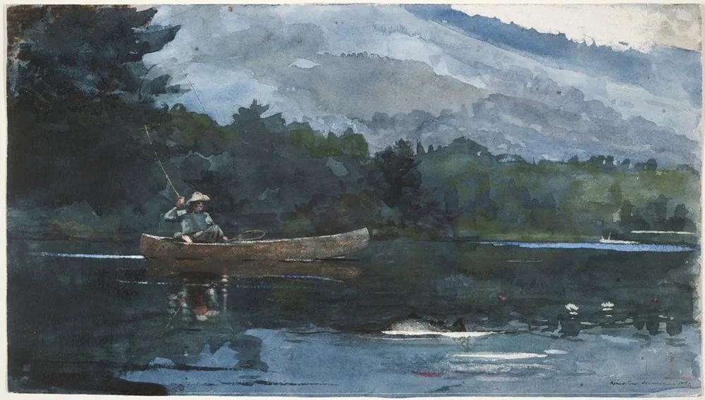 Adirondack Lake (Blue Monday), Winslow Homer