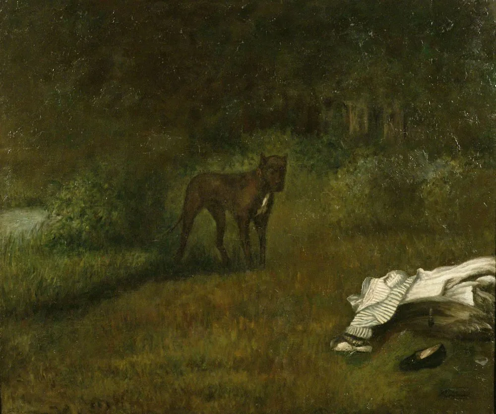 Wache stehende Dogge, Wilhelm Trübner
