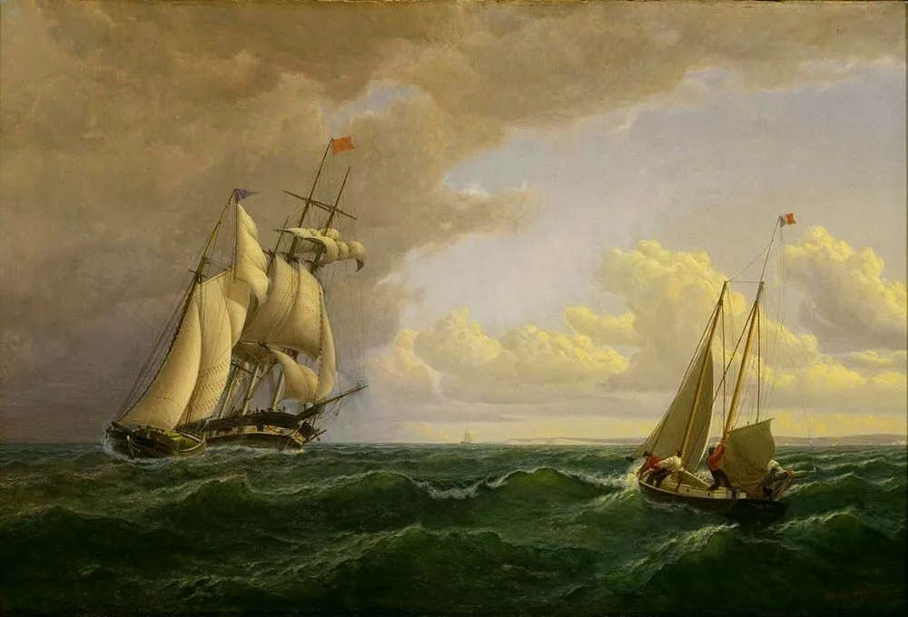 Whaler off the Vineyard - Outward Bound, William Bradford