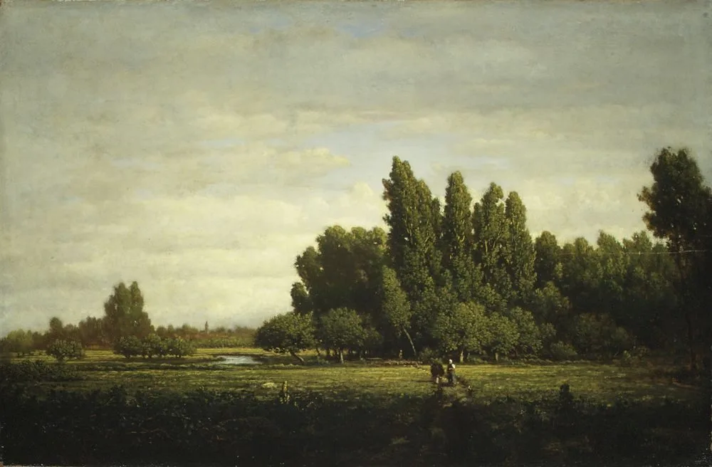 A Meadow Bordered by Trees, Théodore Rousseau