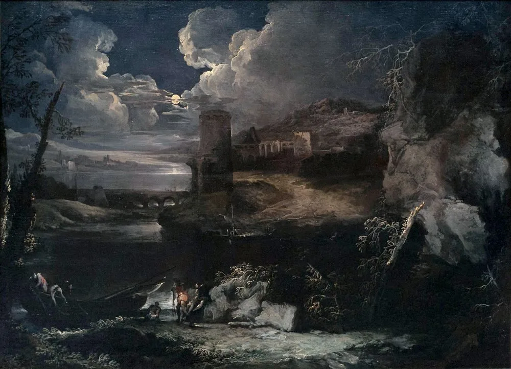 Paysage nocturne fantastique