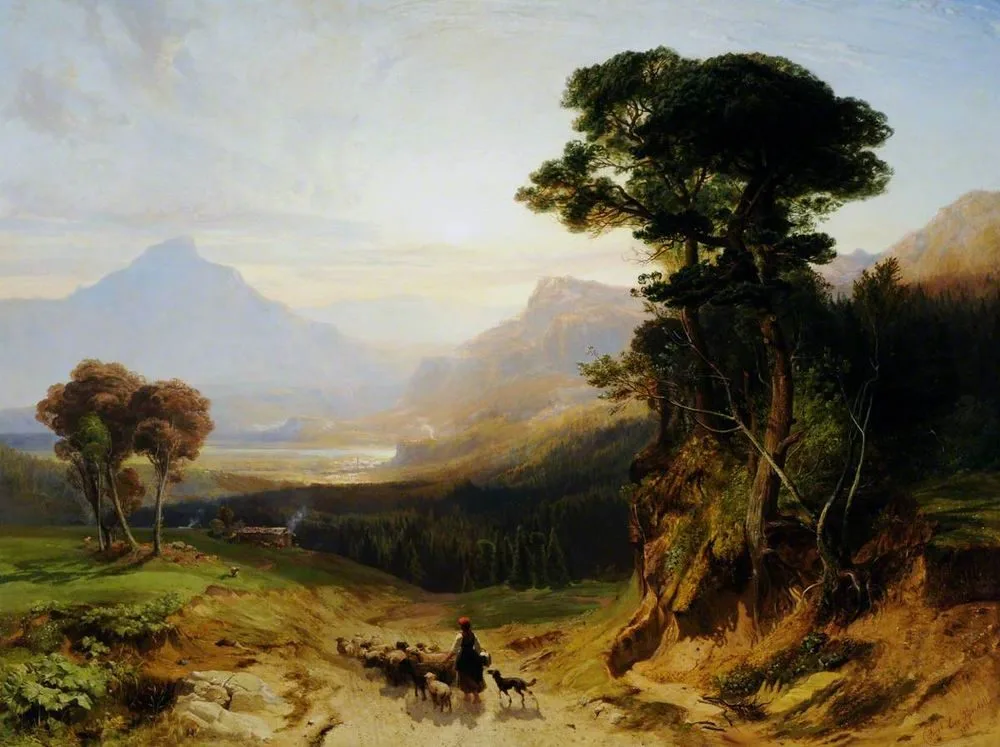View of Brannenburg, Bavaria, Frederick Lee Bridell