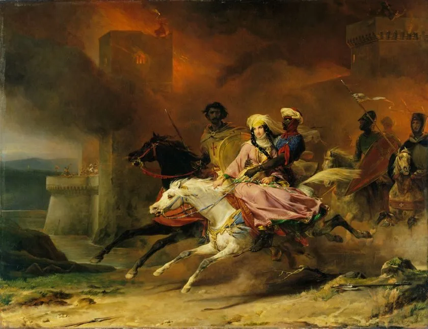 Rebecca and Brian de Bois-Guilbert, Léon Cogniet