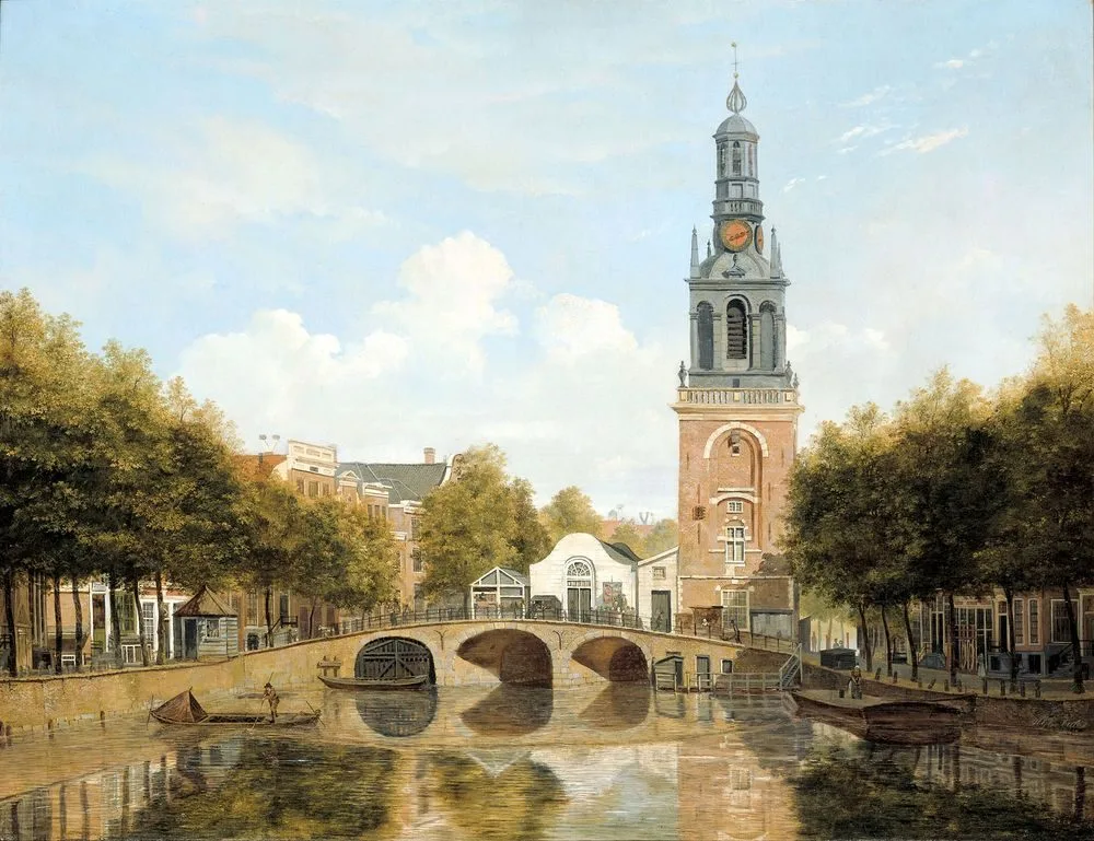 The Torensluis (tower lock) and the Jan Roodenpoortstoren in Amsterdam, Hendrik Gerrit ten Cate