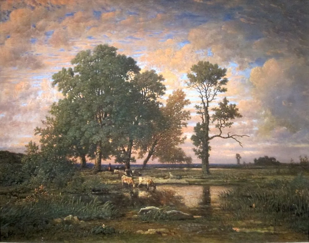 Summer Sunset, Théodore Rousseau