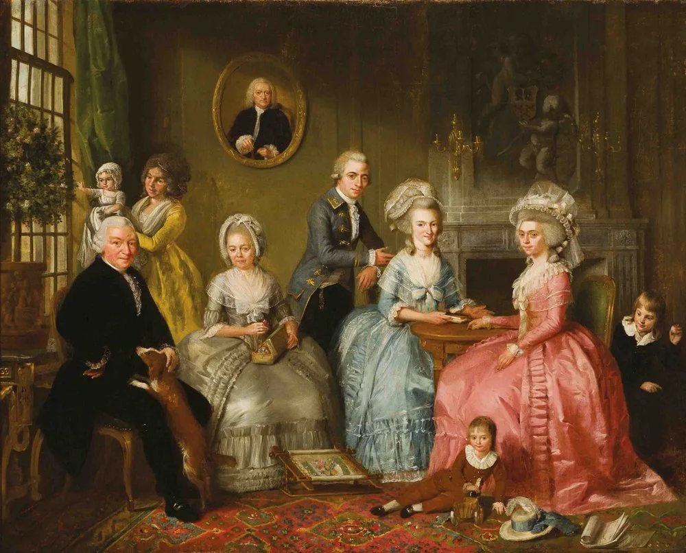 Portrait of Jan van Loon and his family, Adriaan de Lelie