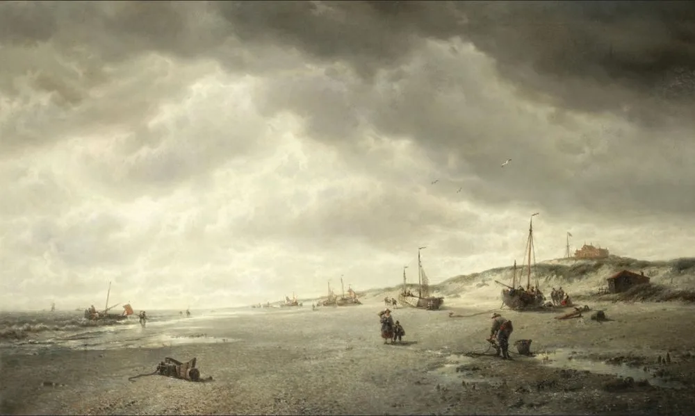 The beach at Nieuwpoort on the Flemish coast, François Musin