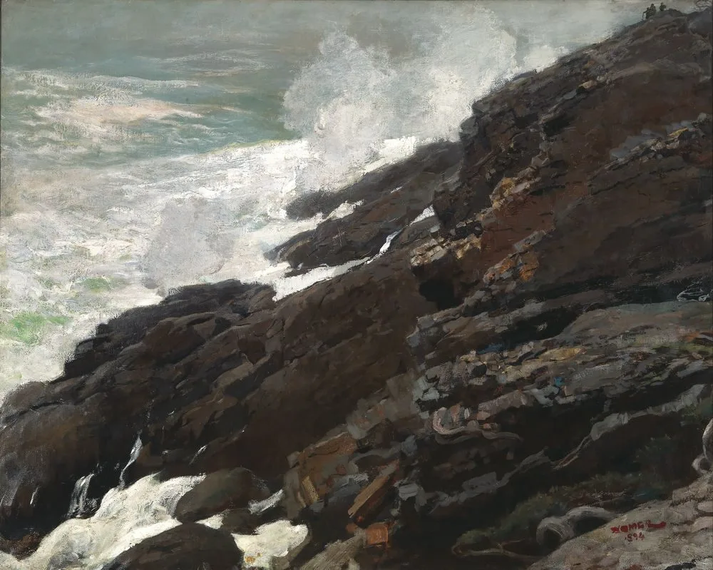 High Cliff, Coast of Maine, Winslow Homer