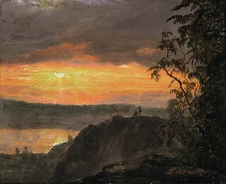 Landscape in Evening Light, Johan Christian Dahl
