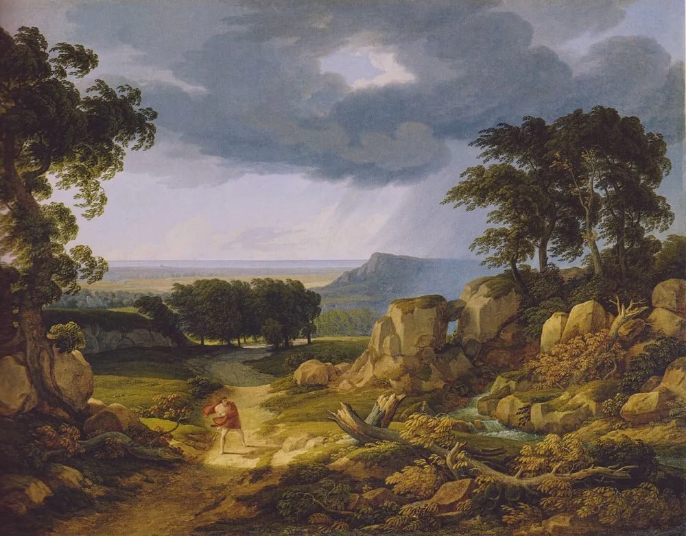 Sturmlandschaft (Wanderers Sturmlied)., Johann Christian Reinhart