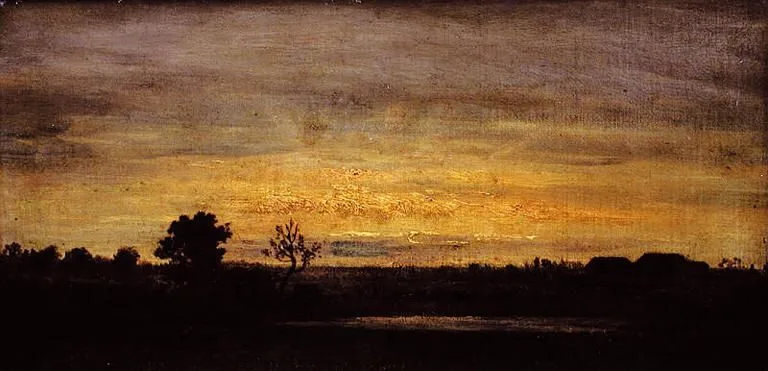Crépuscule en Sologne, Théodore Rousseau