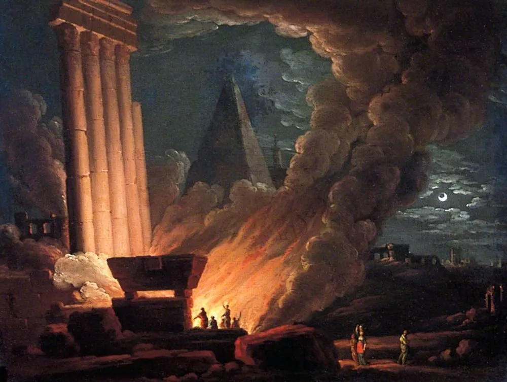 The Funeral Pyre, Joseph Wright of Derby