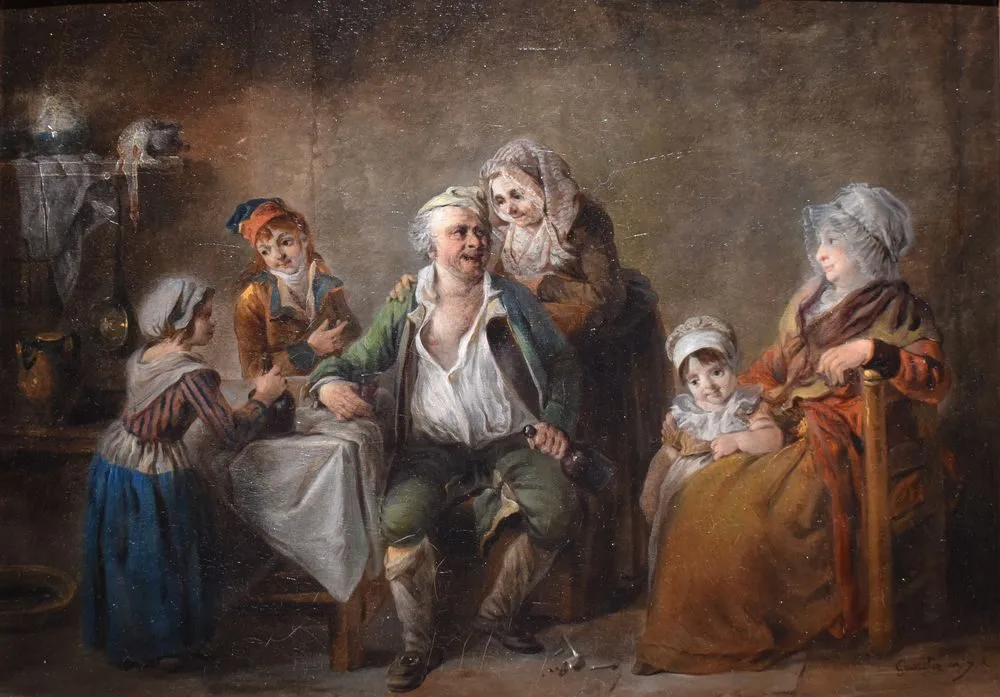 The drinker and his family, Jacques Gamelin