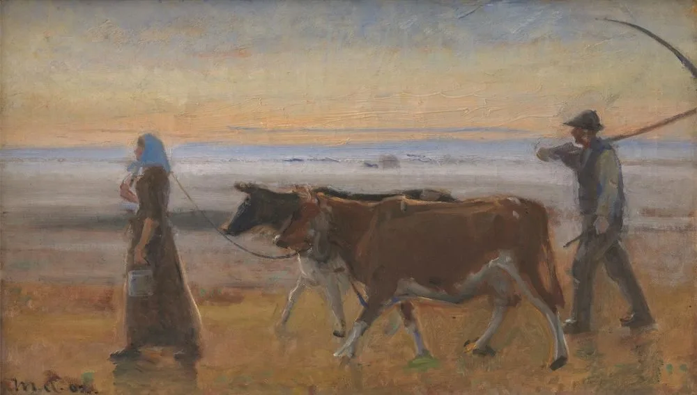 Cows Being Driven across the Moor, Michael Ancher