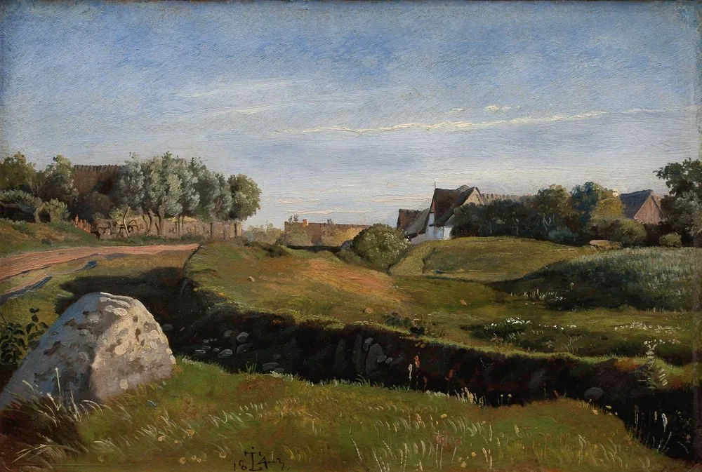 Landscape near Vejby seen from the North. Afternoon Light, Johan Lundbye