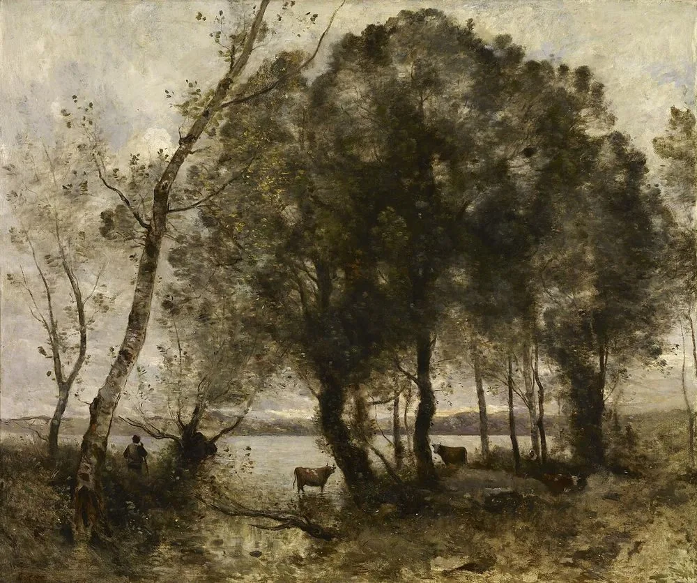 The Lake, Jean-Baptiste Camille Corot