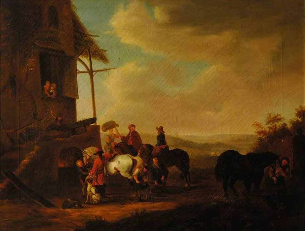 A Roadside Halt (manner of Wouvermans), Elizabeth Smith