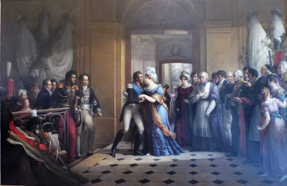Interview of the Duke and Duchess of Angoulême, in Chartres, in 1823, Etienne-Barthélémy Garnier