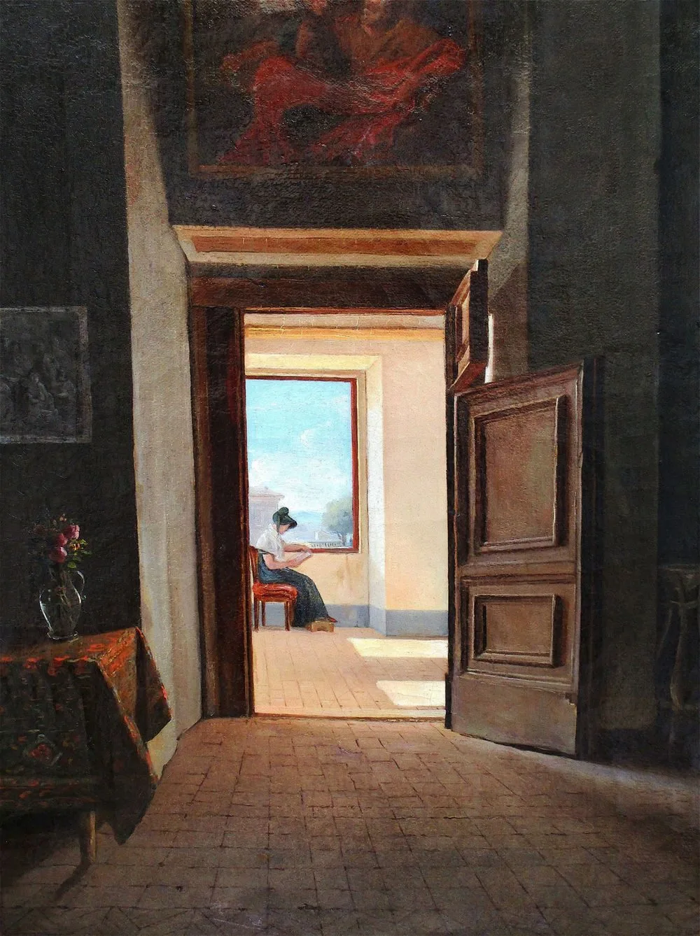 A Young Woman Reading in an Interior, Hortense Haudebourt-Lescot