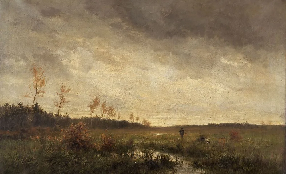 Marshland Landscape with a Hunter, Charles Pauli