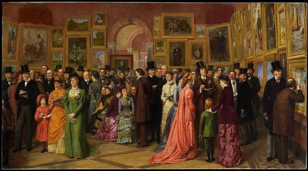 A Private View at the Royal Academy, 1881